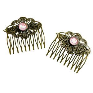 RARE Vintage Hello Kitty Hair Combs Hair Pink Hair Decorating updo